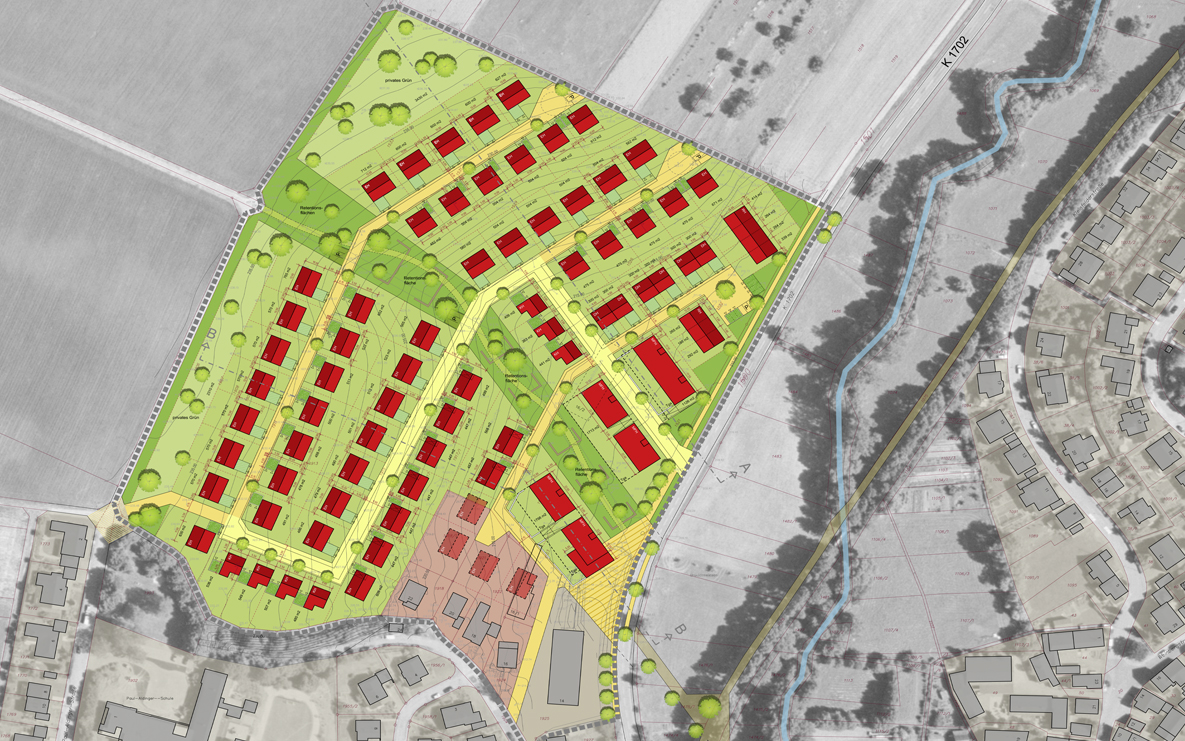 Lageplan städtebaulicher Vorentwurf von 2016