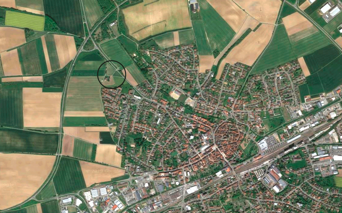 Luftbildausschnitt mit Plangebiet