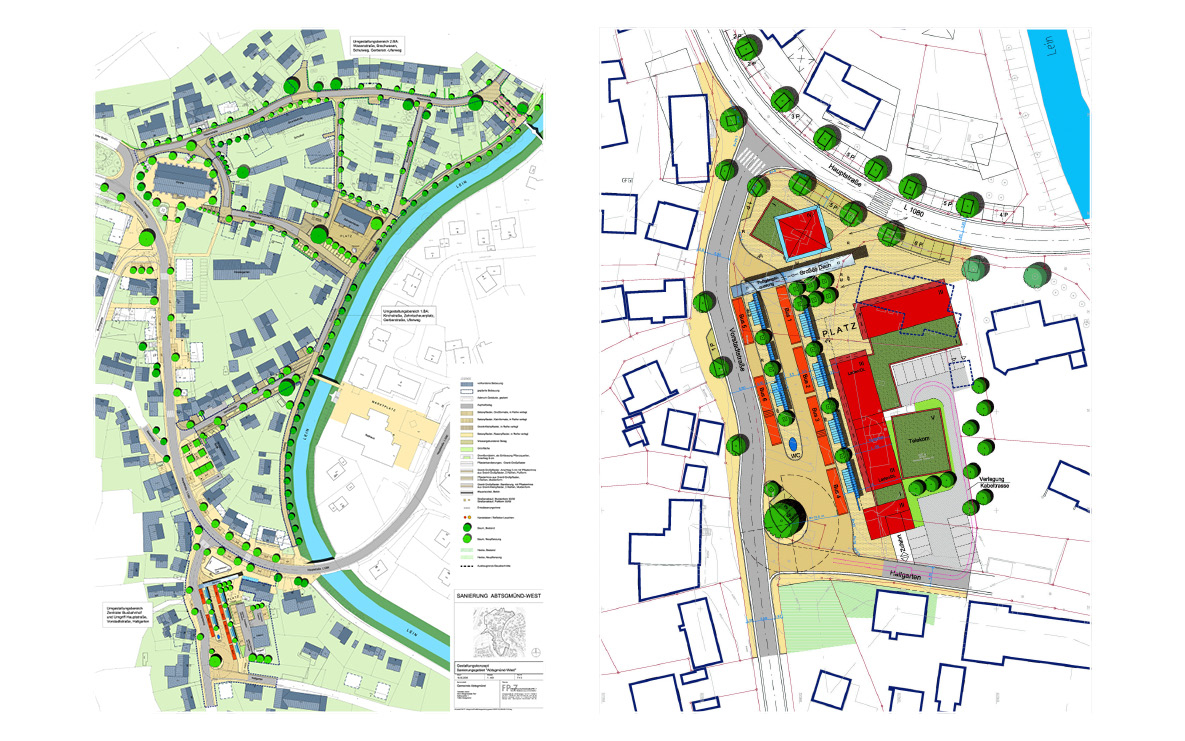 ZOB Abtsgmünd, Sanierungsgebiet/Lageplan
