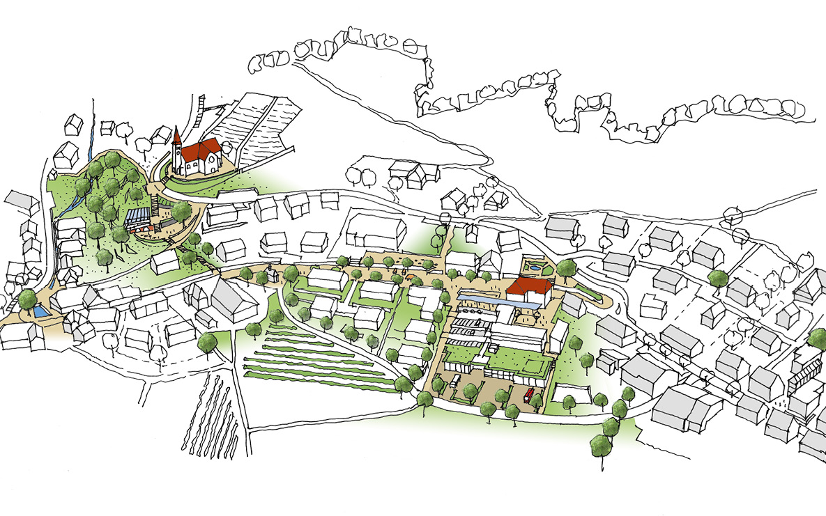 Feuerwehrgerätehaus Fischerbach, Perspektive Ortsmitte