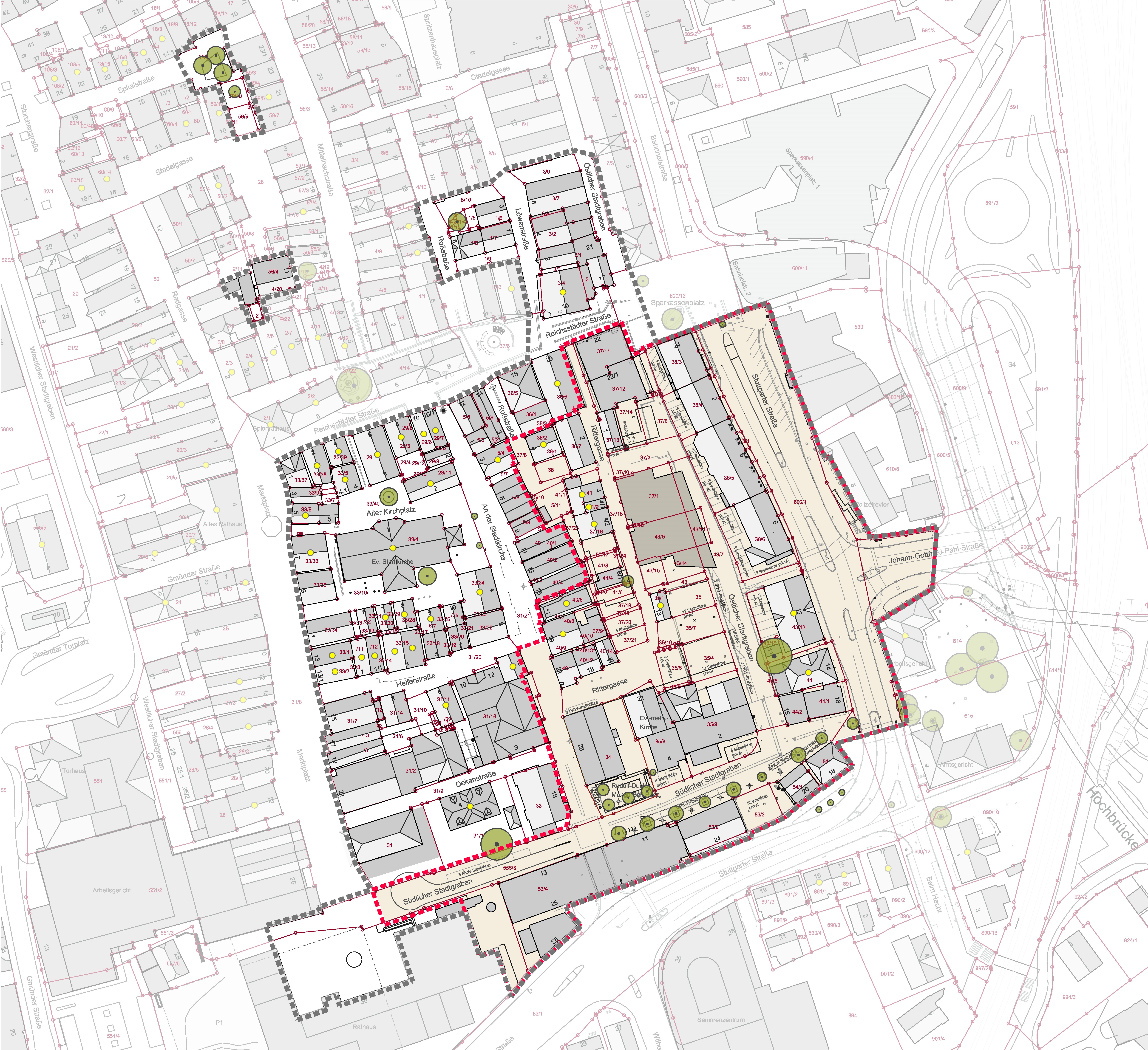  Abgrenzung neues Sanierungsgebiet + Betrachtungsraum Lageplan