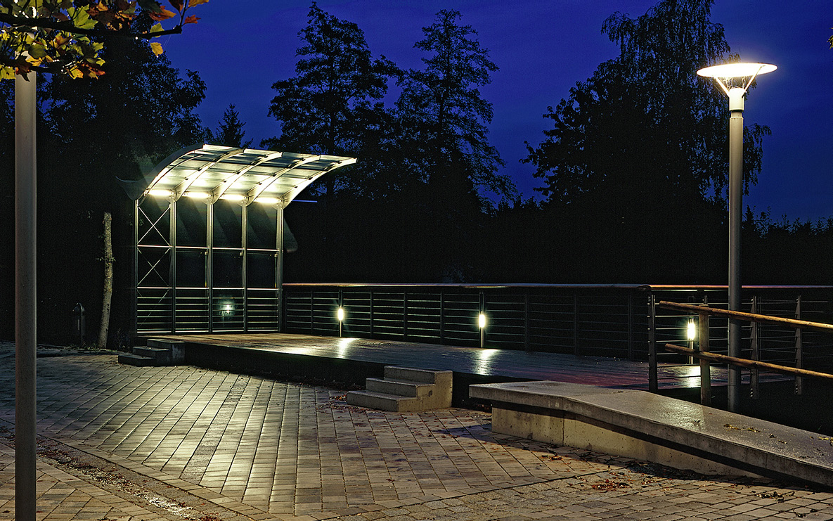 Zehntscheuerplatz Abtsgmünd, Ansicht (Nachtaufnahme)