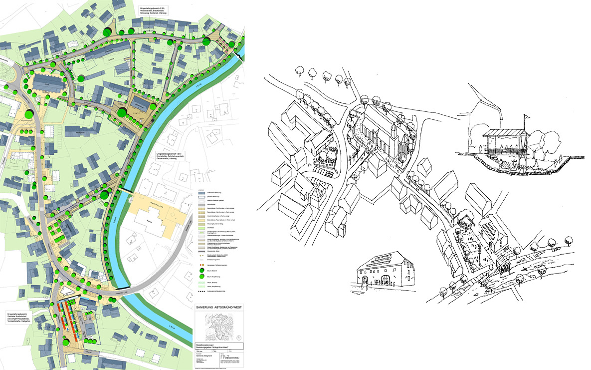 Zehntscheuerplatz Abtsgmünd, Sanierungsplan/Skizze