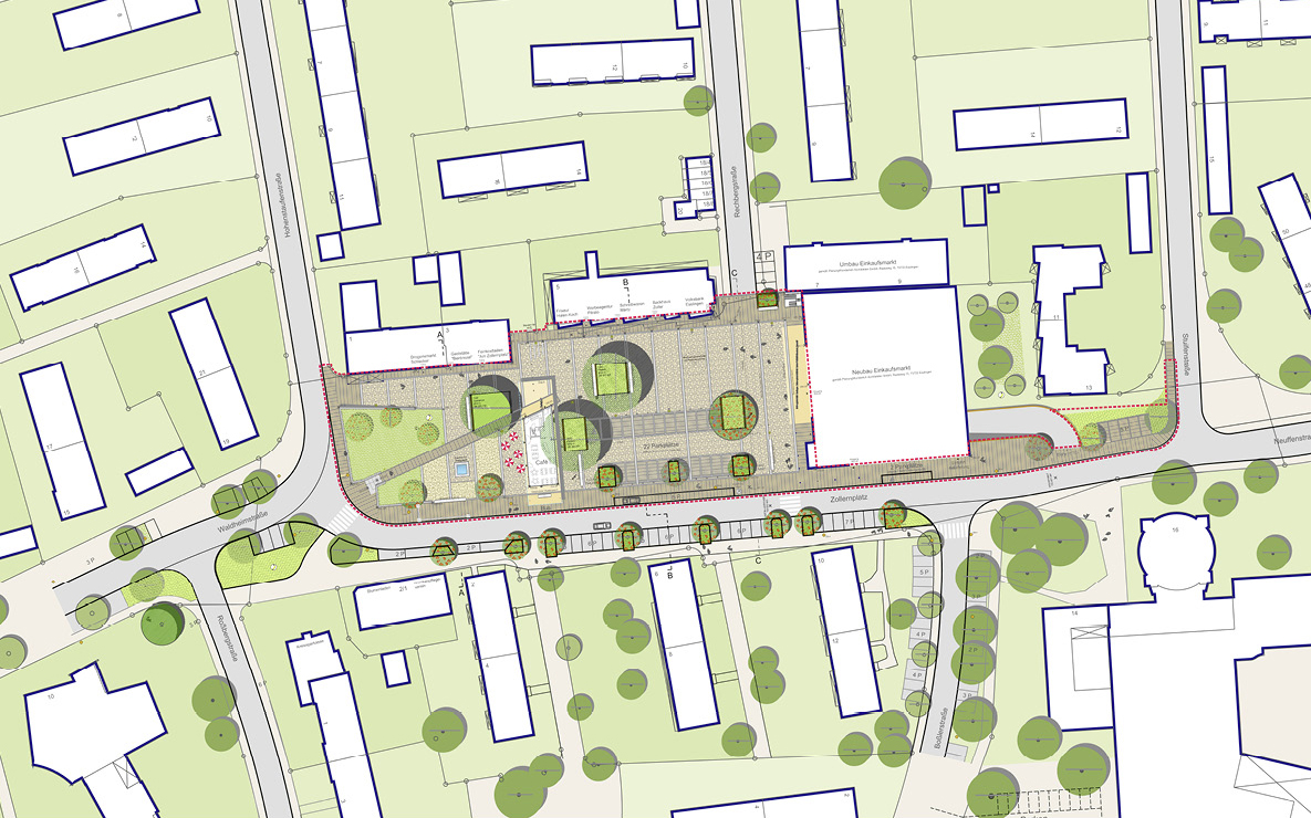 Zollernplatz Esslingen, Entwurf