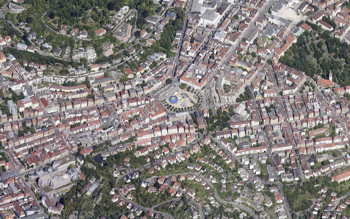 Marienplatz Stuttgart, Luftbild