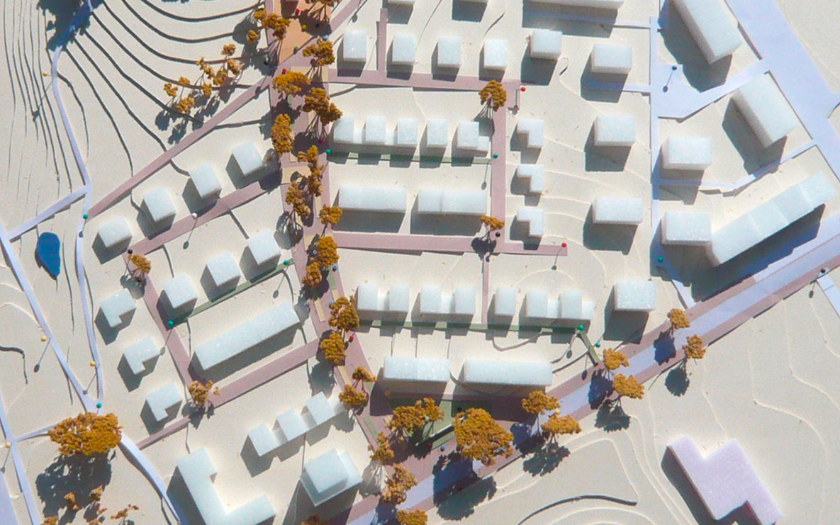 Modellfoto: Draufsicht von Norden